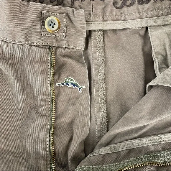 Tommy Bahama Tan/brown/green Cotton Blend Straight Leg Pants size 40” 32” leg - Picture 5 of 8